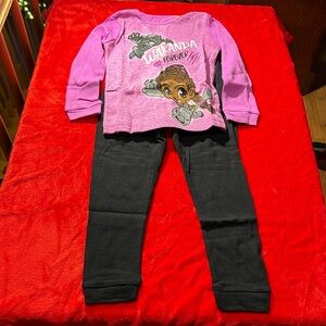 NWT NEW Girls size 4 Marvel Wakanda Forever 2 piece set Black Panther Super Cute